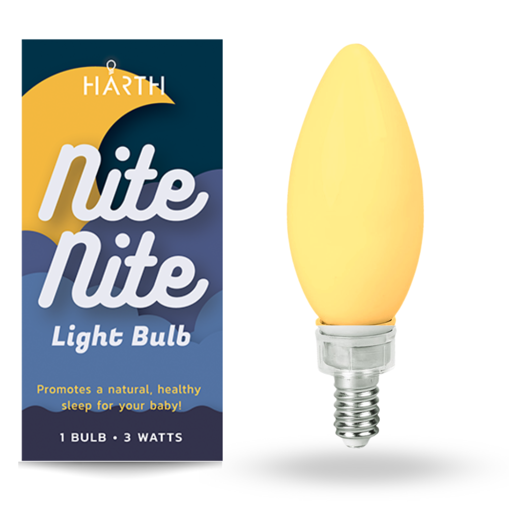 Nite-Nite Light Bulb (3 Watts) Perfect for Nursery. Dimmable.