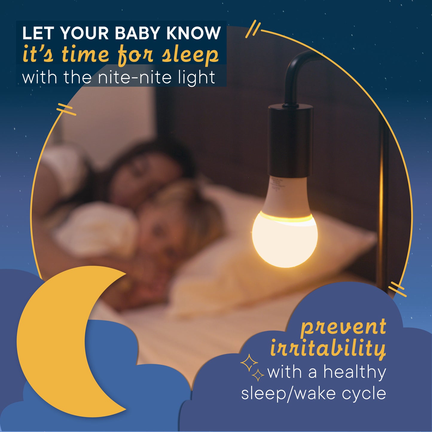Nite-Nite Light Bulb (3 Watts) Perfect for Nursery. Dimmable.