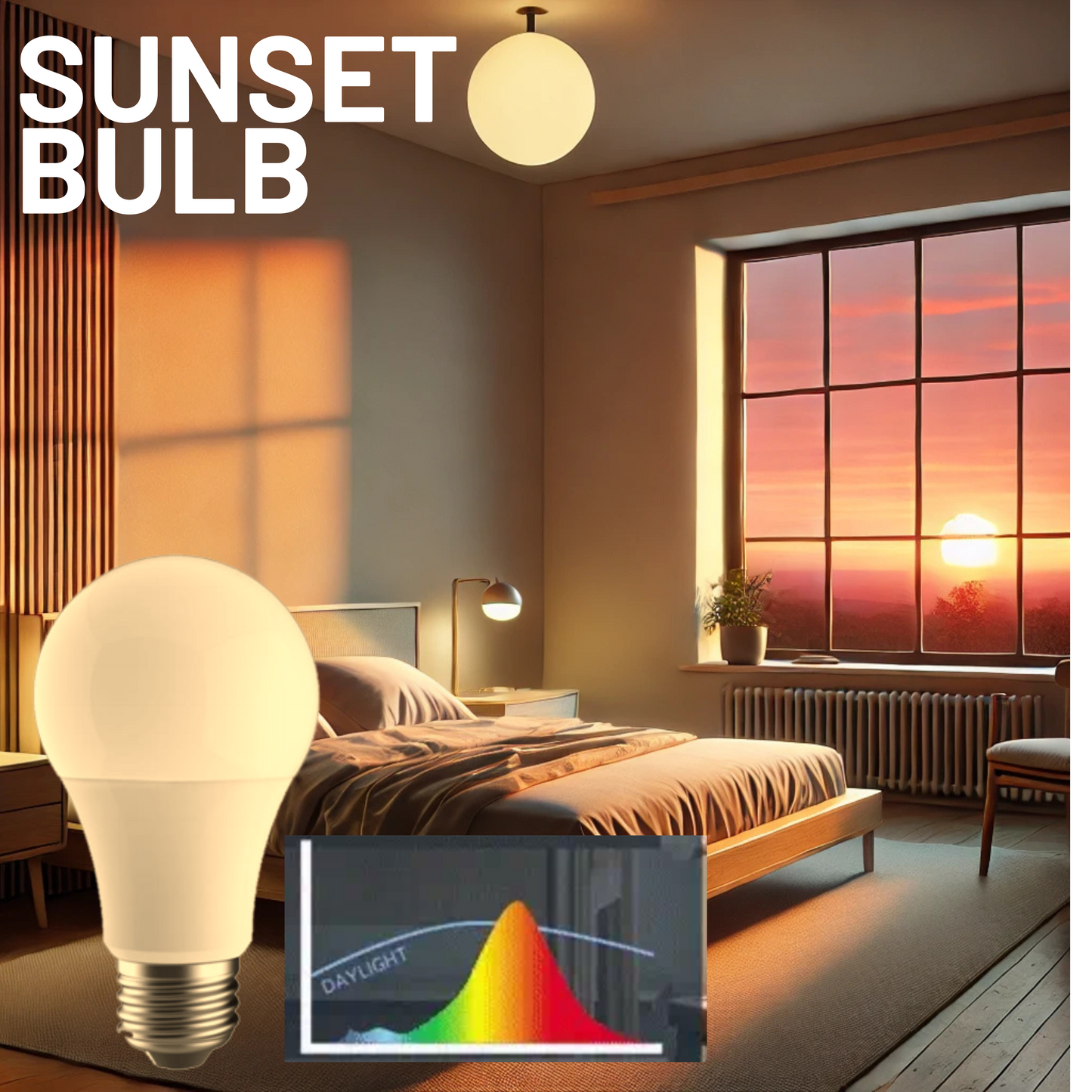 Sunset Switch Bulb. (Blue Depleted / Blue Enriched)