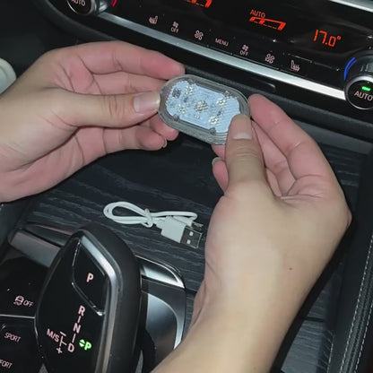 Wireless Interior Vehicle Lighting. Fun Battery Powered Car Lights - 4-Pack With Charger.