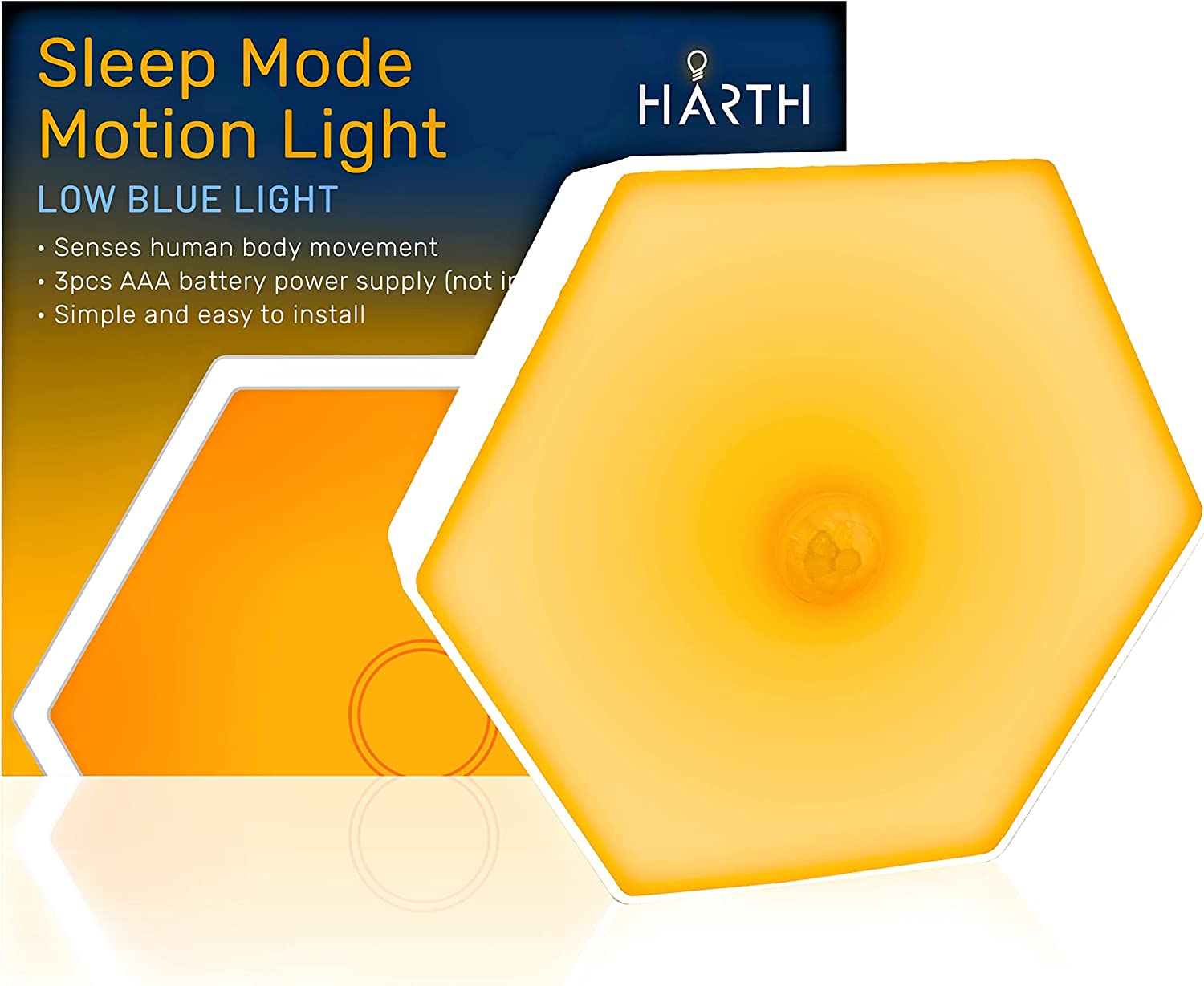 HEX MOTION LIGHT - Rechargeable Battery -Stick Anywhere – HarthYourHome