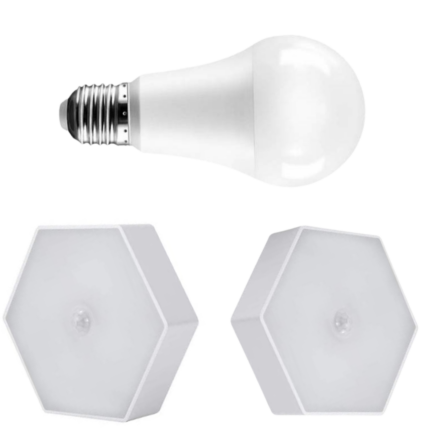 2 Motion Lights and Night Switch Bulb