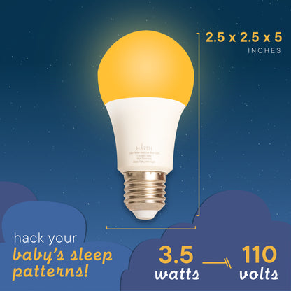 Nite-Nite Light Bulb (3 Watts) Perfect for Nursery. Dimmable.