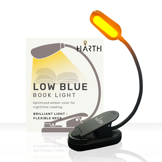 Reading Lamp - Low Blue Light - Amber Clip-On Study Light