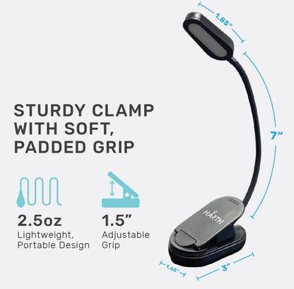 Reading Lamp - Low Blue Light - Amber Clip-On Study Light